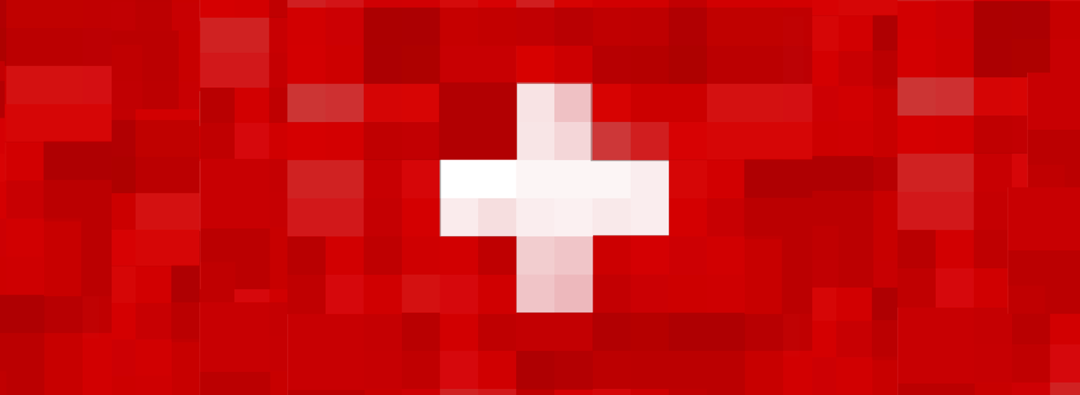 Schweizer Flagge verpixelt